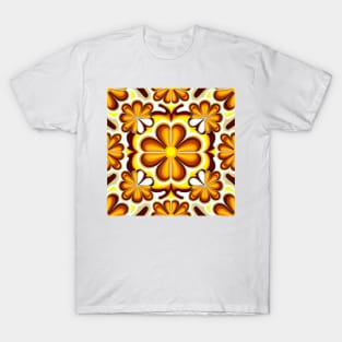 70s Groovy Flower Pattern T-Shirt